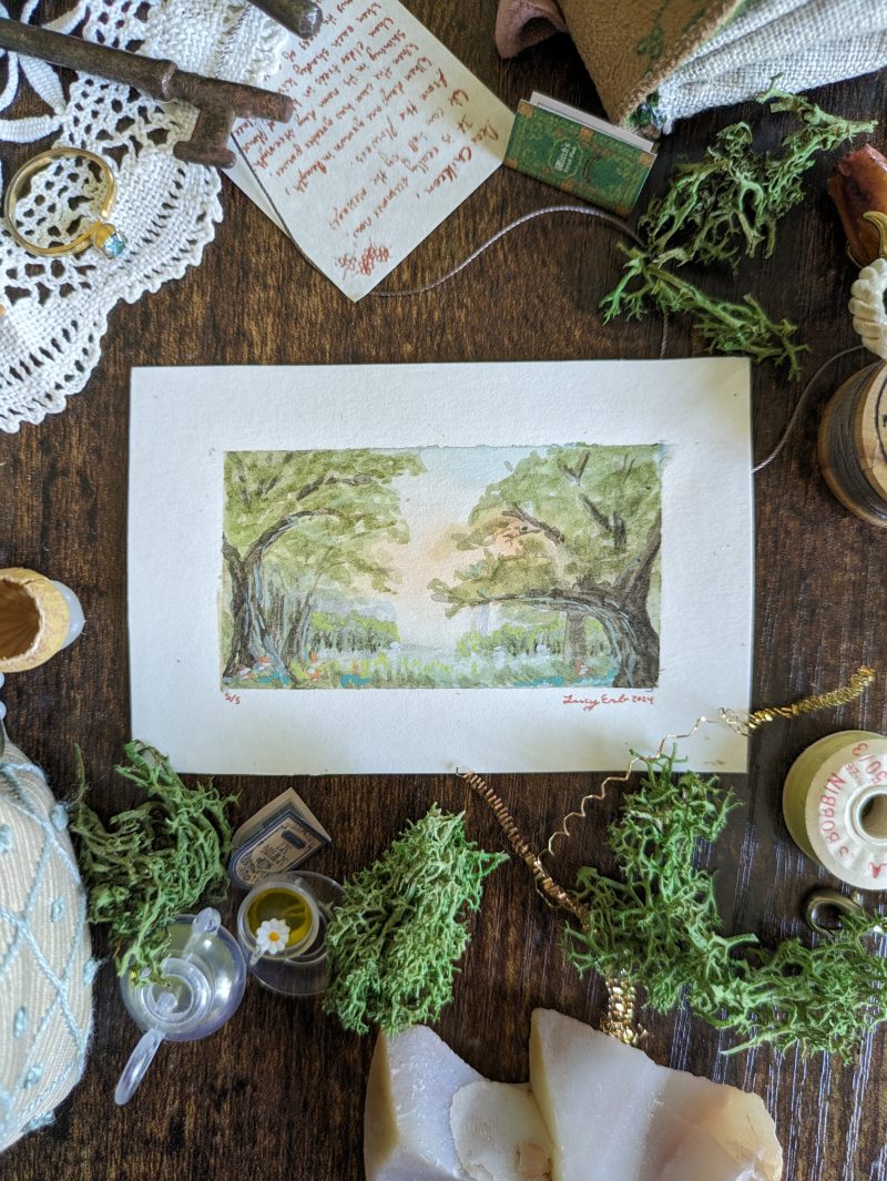 Sunrise Grove Original Watercolor