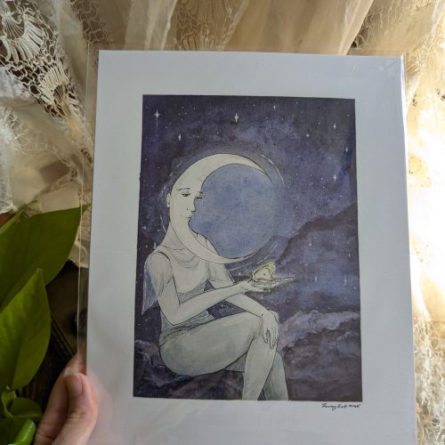 8x10 Moon Lady Print