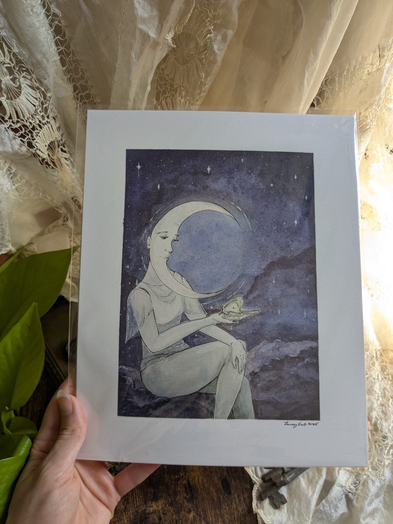 8x10 Moon Lady Print